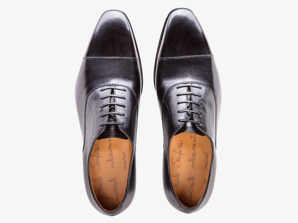 Paolo Sartori Art. 576 Oxford in pelle Anticata Nera Italy