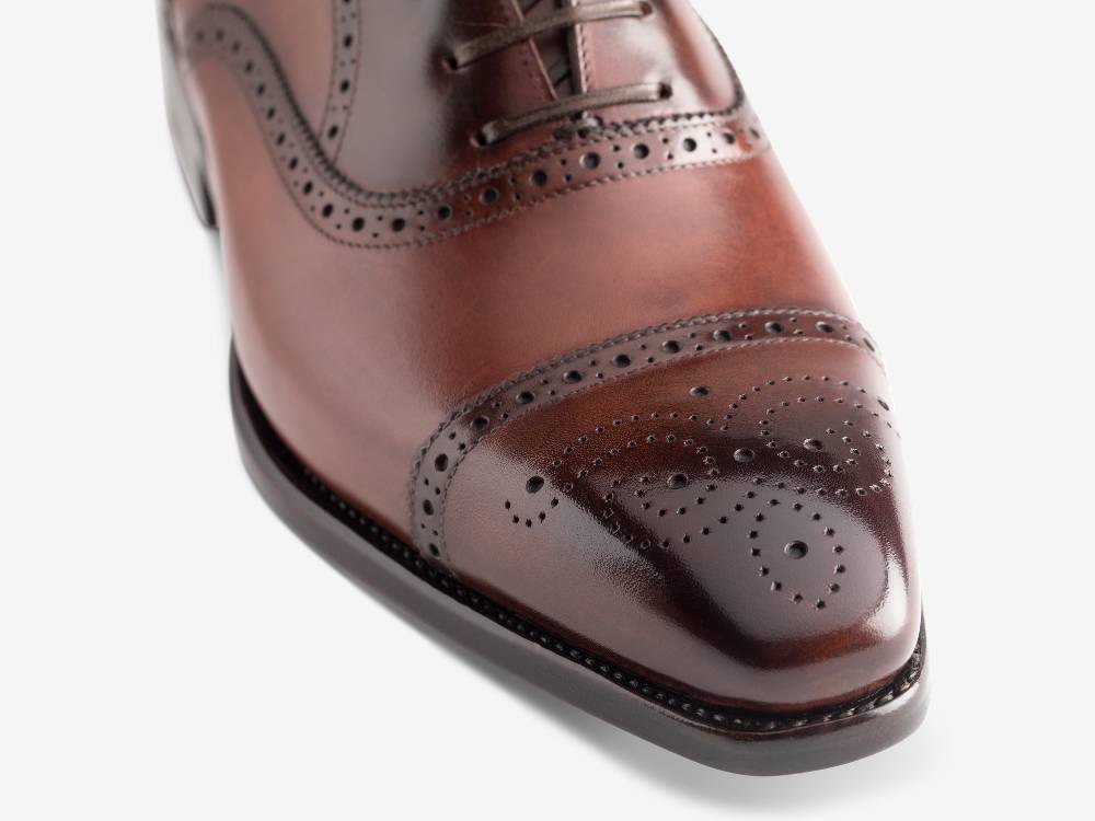 Paolo Sartori Art. 587 Oxford in pelle Anticata Amarone Pezzi Unici