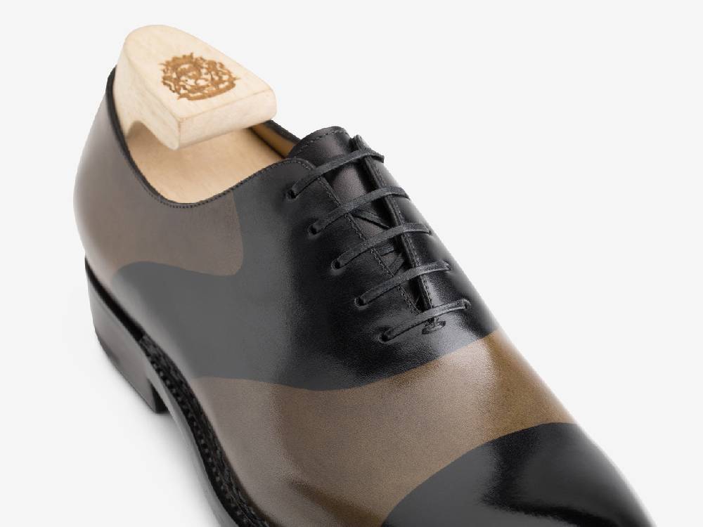 Paolo Sartori ART. 659 Oxford in pelle Dipinta a Mano Muschio e Vietri Promozione Limitata