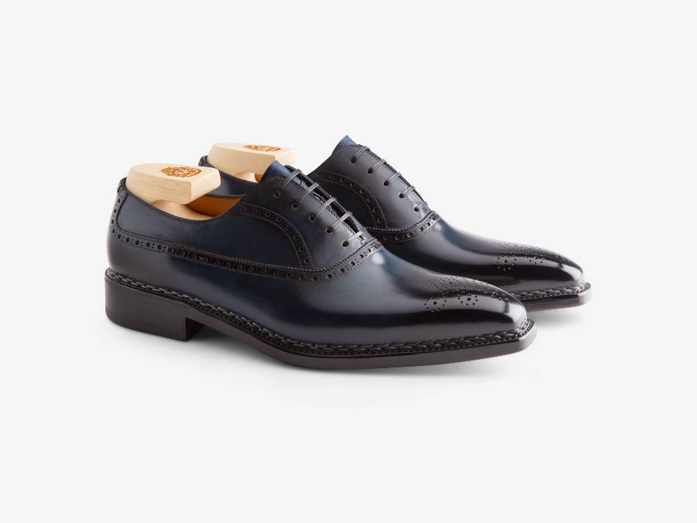 Paolo Sartori Art. 700 Oxford in pelle Anticata Oceano Shopping Online