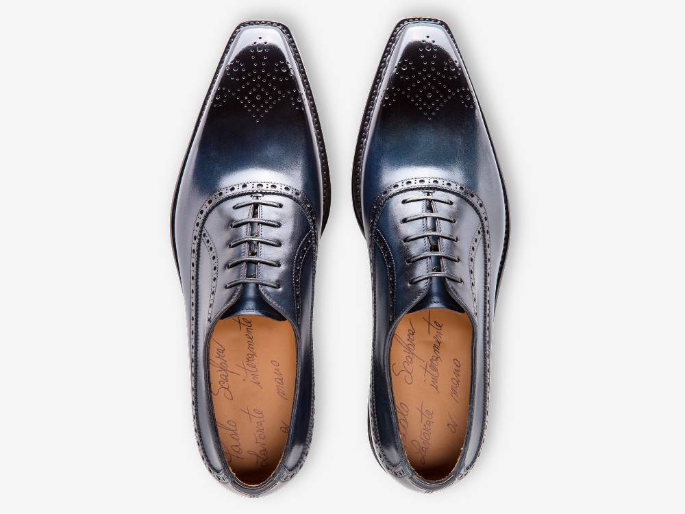 Paolo Sartori Art. 700 Oxford in pelle Anticata Oceano Shopping Online