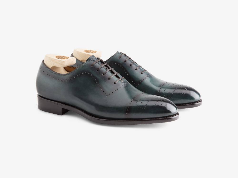 Paolo Sartori ART. 632 Oxford in pelle Anticata Turquoise Affare Del Giorno