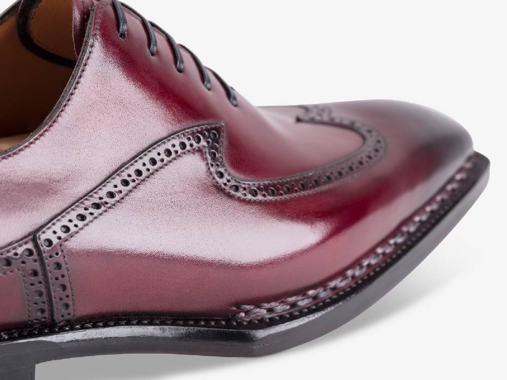 Paolo Sartori Art. 791 Oxford in Antiqued Bordeaux Leather Sottocosto
