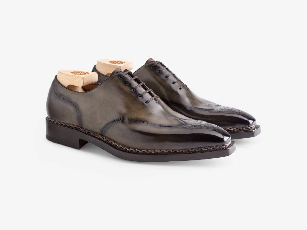 Paolo Sartori Art. 792 Oxford in Antiqued Verdegris Leather Convenienza
