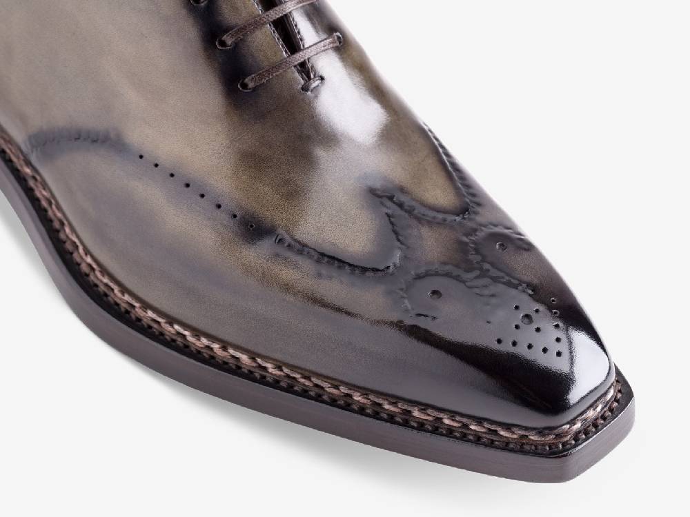 Paolo Sartori Art. 792 Oxford in Antiqued Verdegris Leather Convenienza