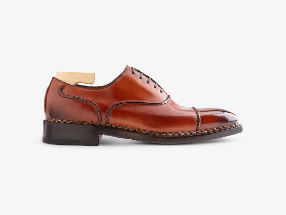 Paolo Sartori Art. 175BOUT Oxford in pelle Anticata Cognac