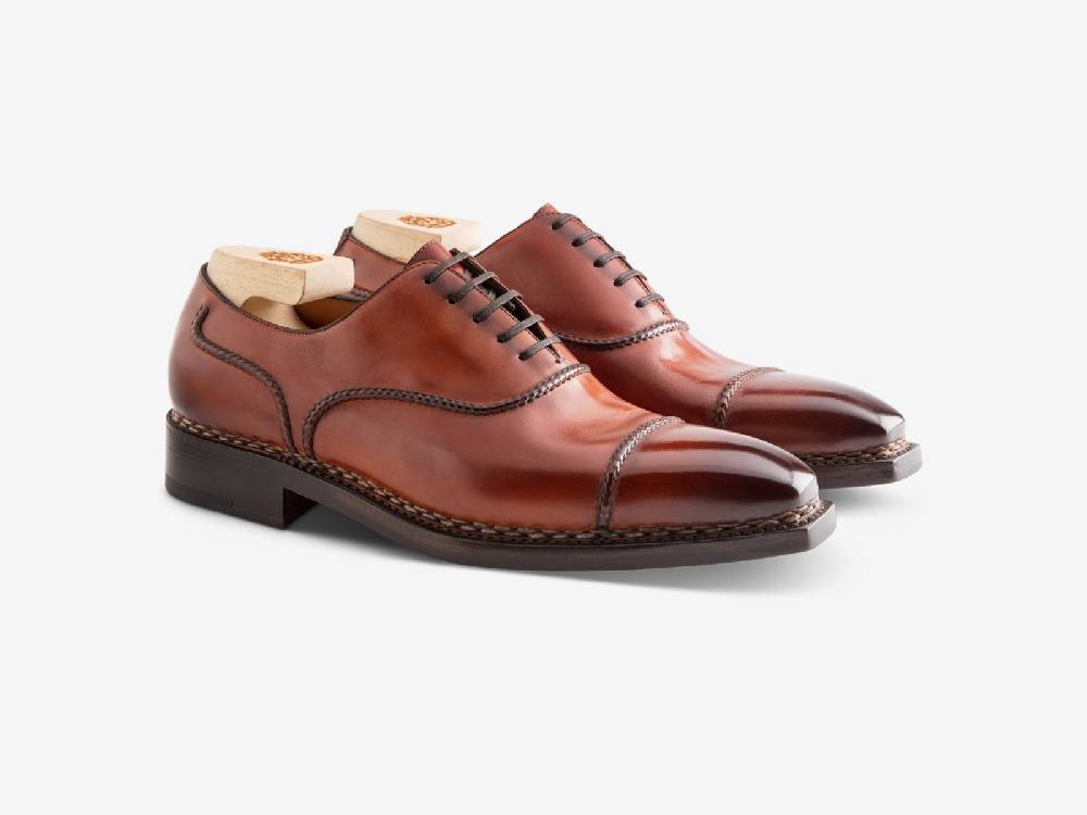Paolo Sartori Art. 175BOUT Oxford in pelle Anticata Cognac Economico