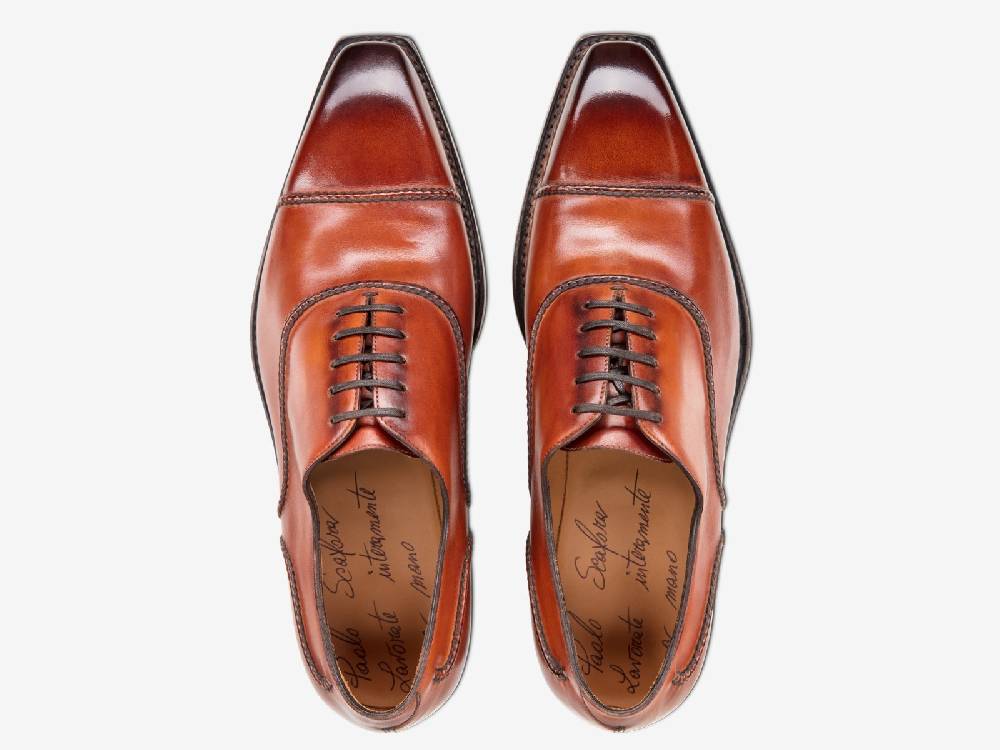 Paolo Sartori Art. 175BOUT Oxford in pelle Anticata Cognac Economico