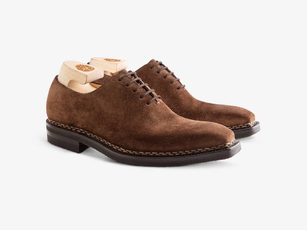 Paolo Sartori Art. 175B Oxford in in pelle scamosciata Marrone Outlet
