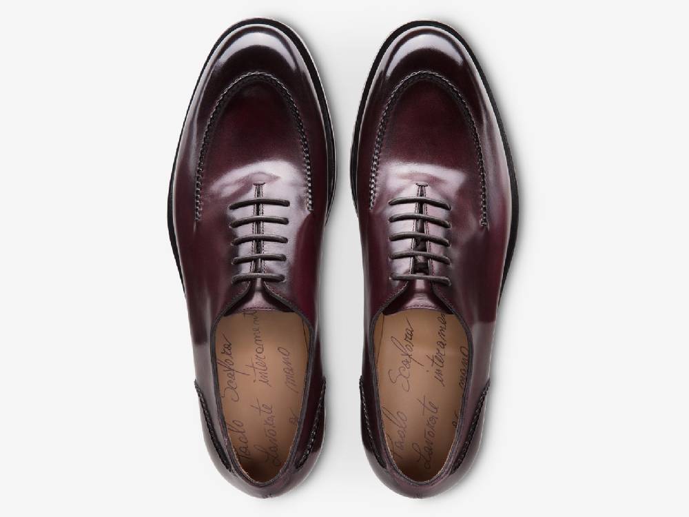 Paolo Sartori Art.666 Oxford in pelle Anticata Bordeaux Offerte
