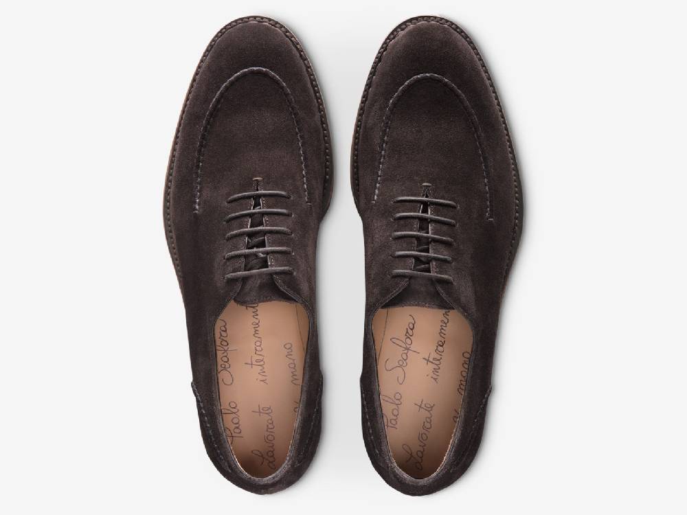 Paolo Sartori Art.666 Oxford in Camoscio Dark Brown Hotsell