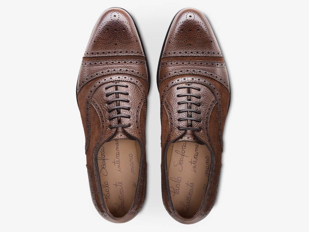 Paolo Sartori Art.626 Oxford in Camoscio Marrone Vendita Economica