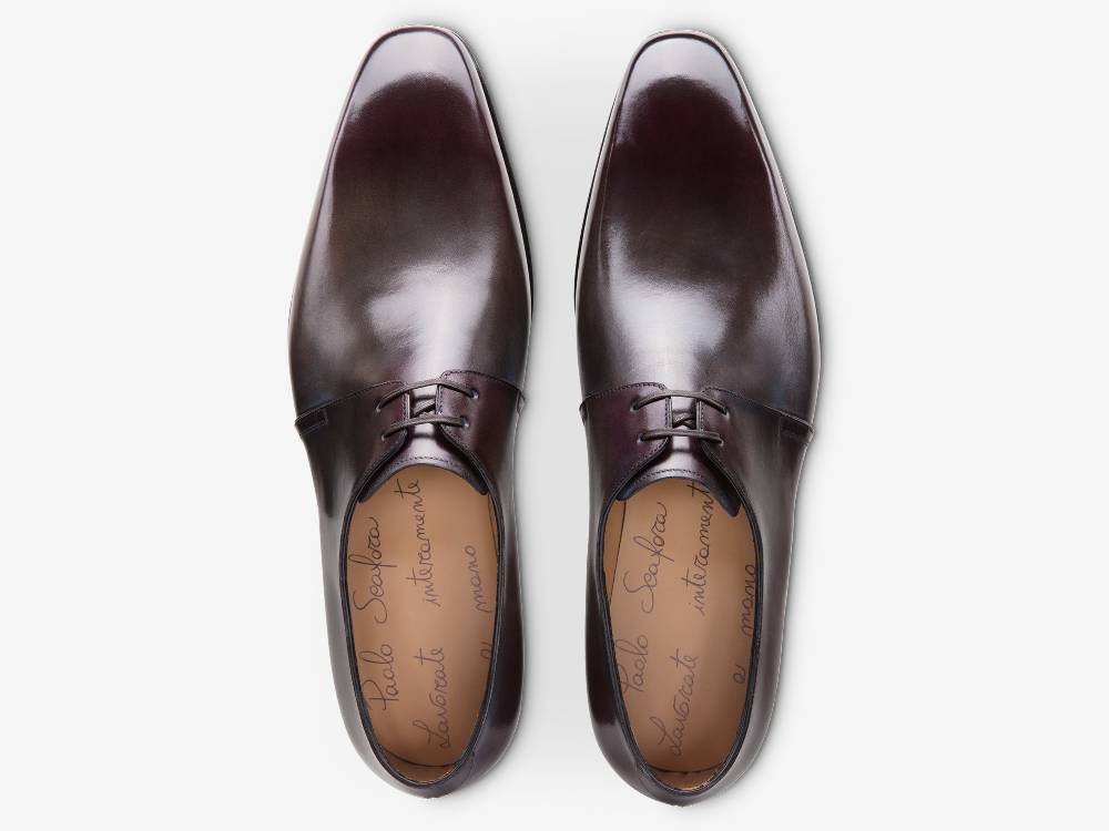 Paolo Sartori Art. 504 Derby in pelle Anticata Capri Saldi Di Fabbrica