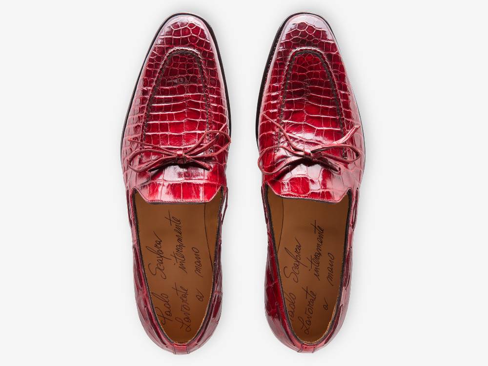 Paolo Sartori Art. 540 Mocassino in pelle Anticata Rubino 2025
