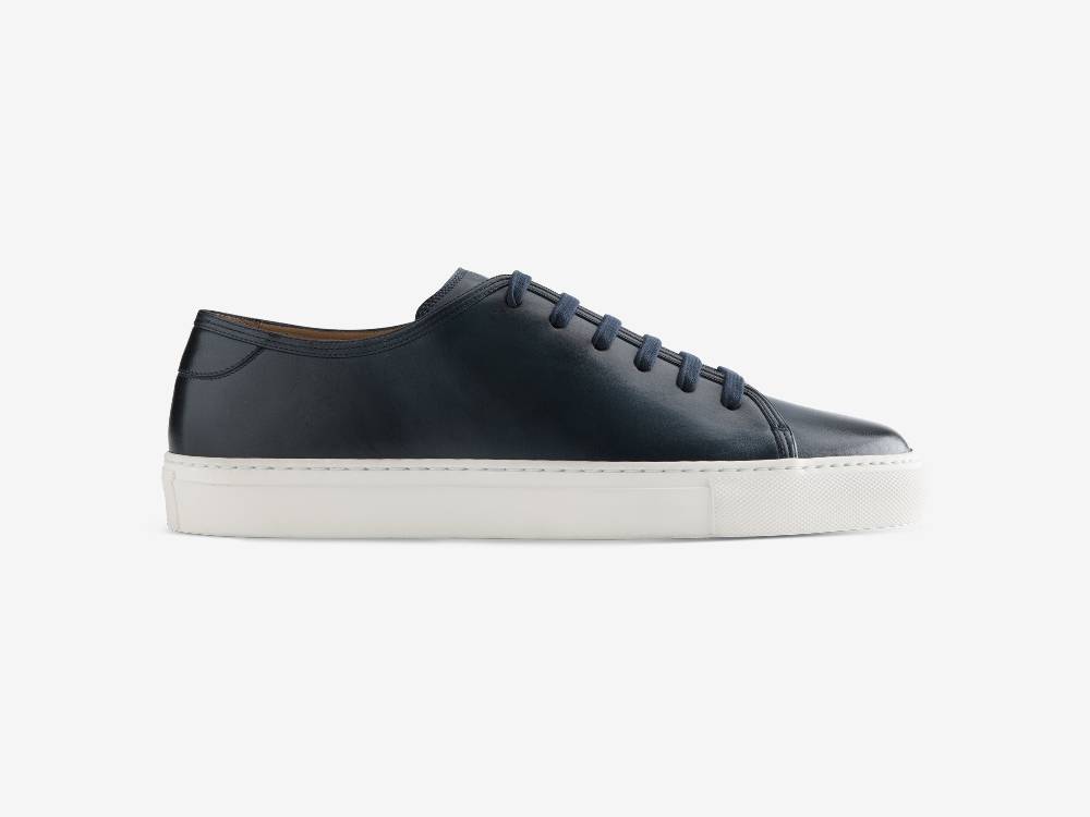 Paolo Sartori Art.Tenny1 Sneakers In Pelle Anticata Oceano