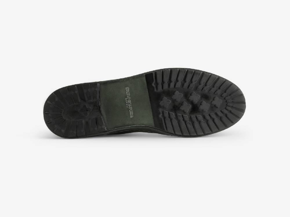 Paolo Sartori Art.Tenny1 Sneakers In Pelle Anticata Muschio In Linea
