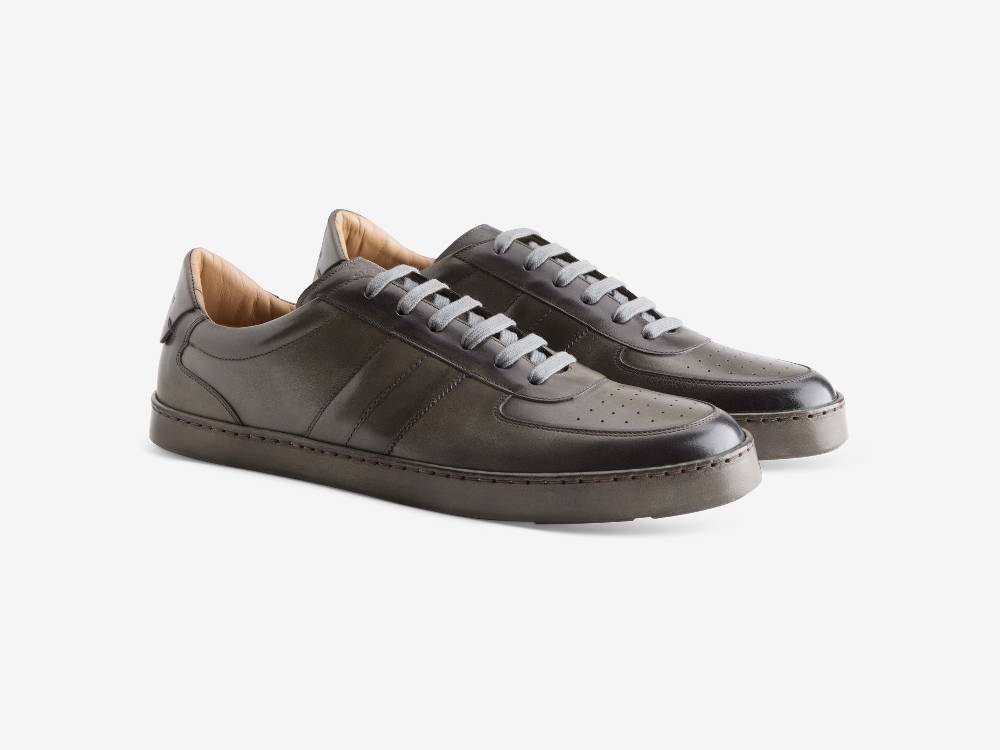 Paolo Sartori Art.Tenny2 Sneakers In Pelle Anticata Ardesia Nuovo
