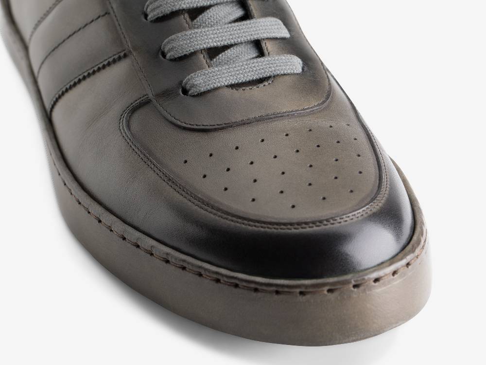 Paolo Sartori Art.Tenny2 Sneakers In Pelle Anticata Ardesia Nuovo