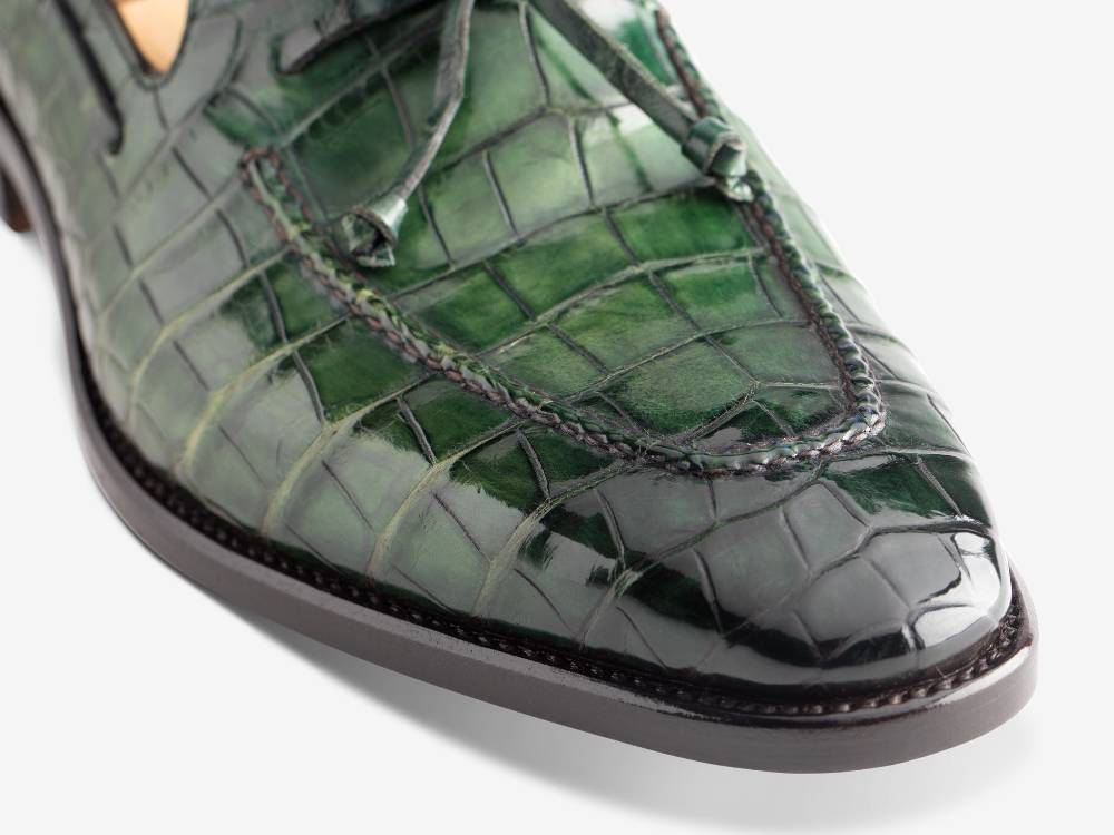 Paolo Sartori Art. 541 Mocassino in pelle Anticata Verde Smeraldo Vendita