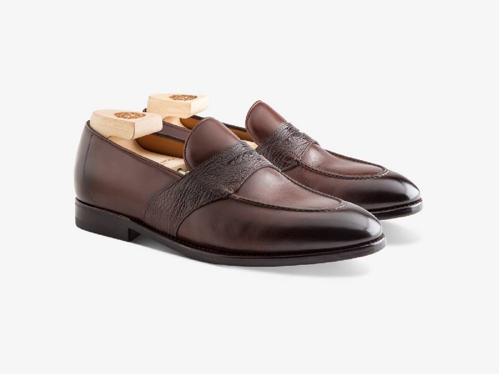 Paolo Sartori Art. 726 Loafer in Antiqued Montella Leather Qualità Garantita