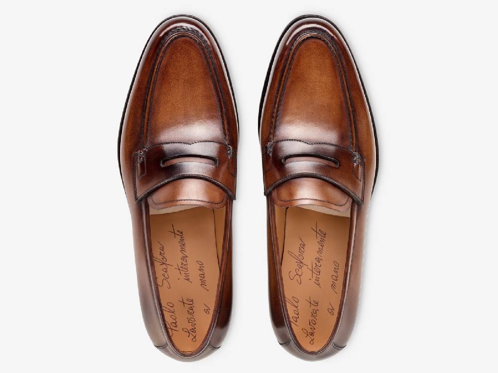 Paolo Sartori Art. 799 Loafer in Antiqued Montella Leather Acquista Ora