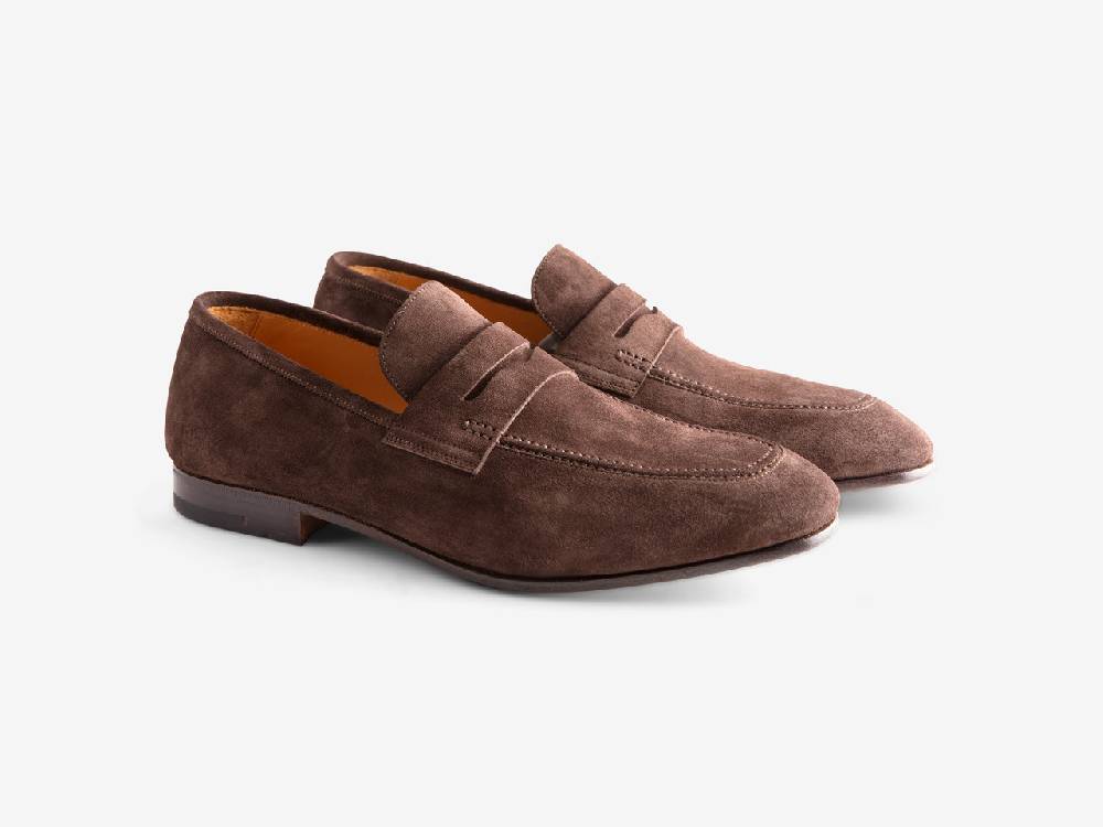 Paolo Sartori Art. 638 Mocassino in Camoscio Marrone scuro Fino Al -60%
