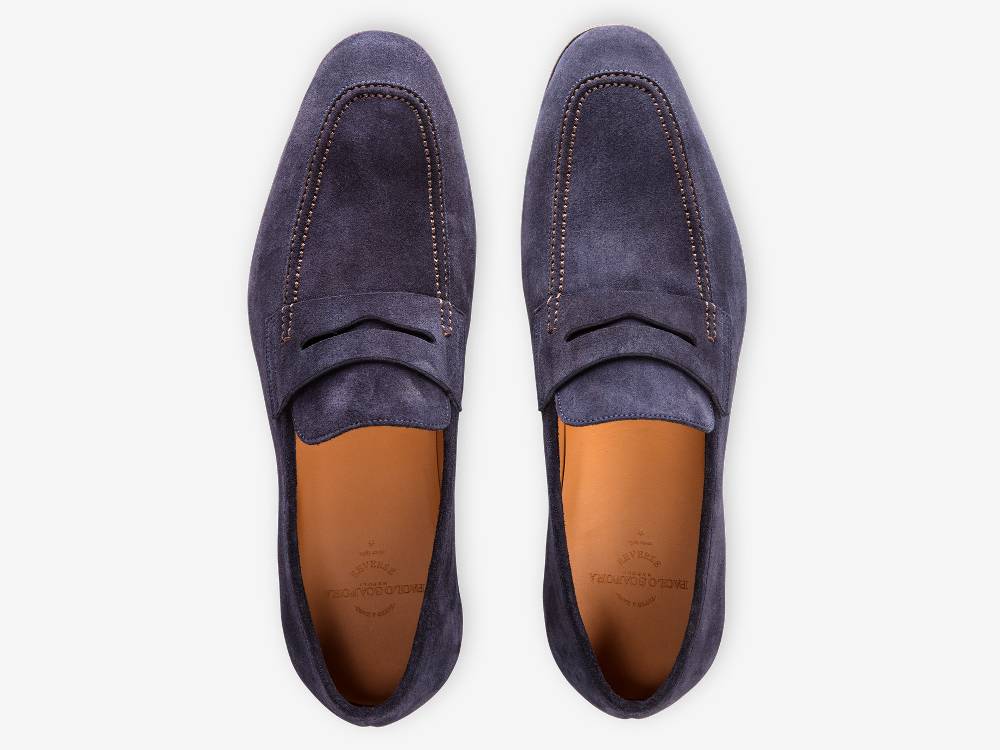 Paolo Sartori Art. 638 Mocassino in Camoscio Blue Affare Del Giorno