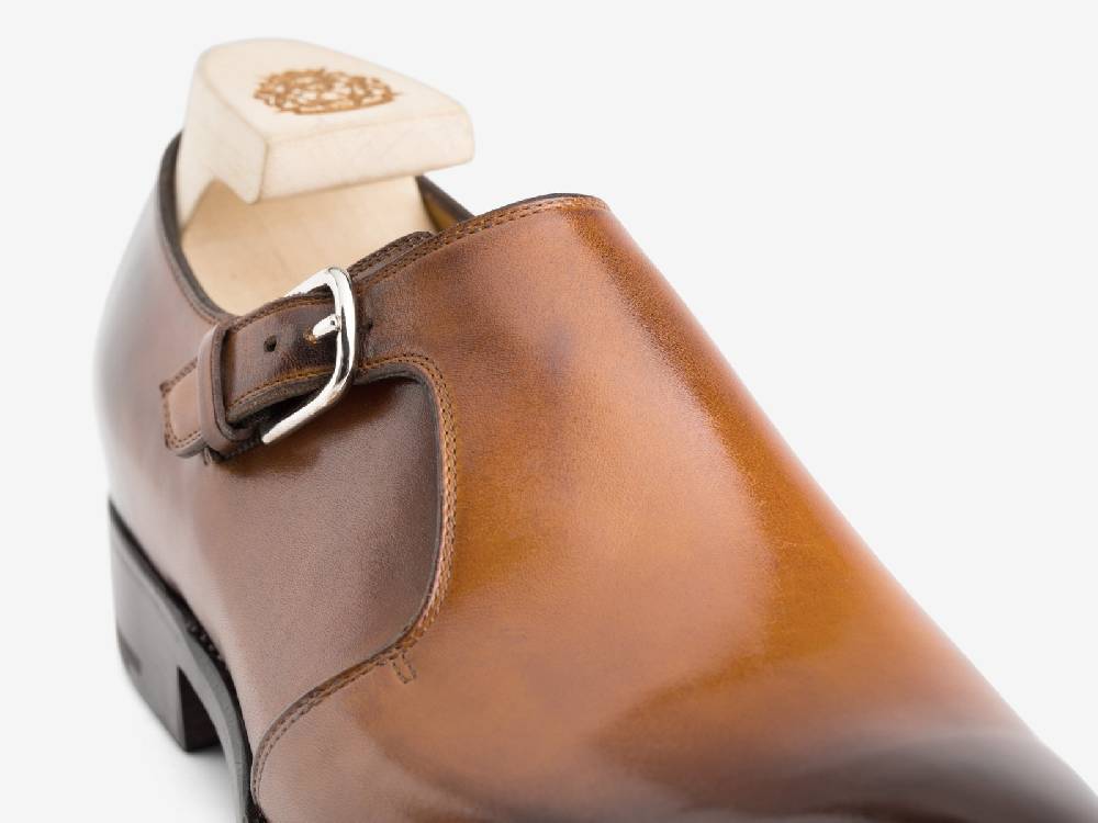 Paolo Sartori Art.655 Mono Fibbia in pelle Anticata Cognac Offerta