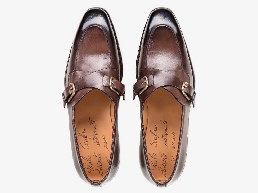 Paolo Sartori Art. 774 Loafer in Antiqued Vietri Leather In Vendita