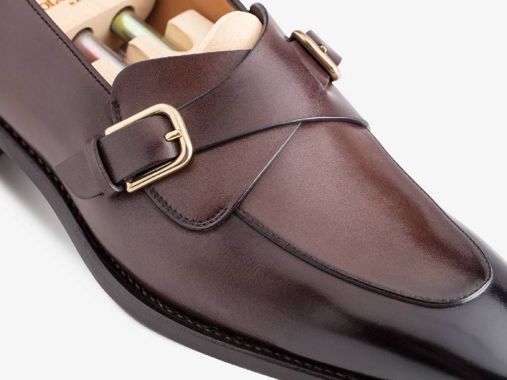 Paolo Sartori Art. 774 Loafer in Antiqued Vietri Leather In Vendita