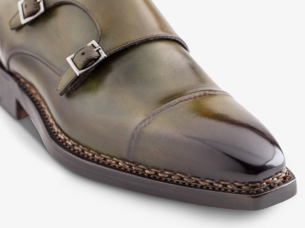 Paolo Sartori Art. 742 Monkstrap in Antiqued Bosco Leather Offerte
