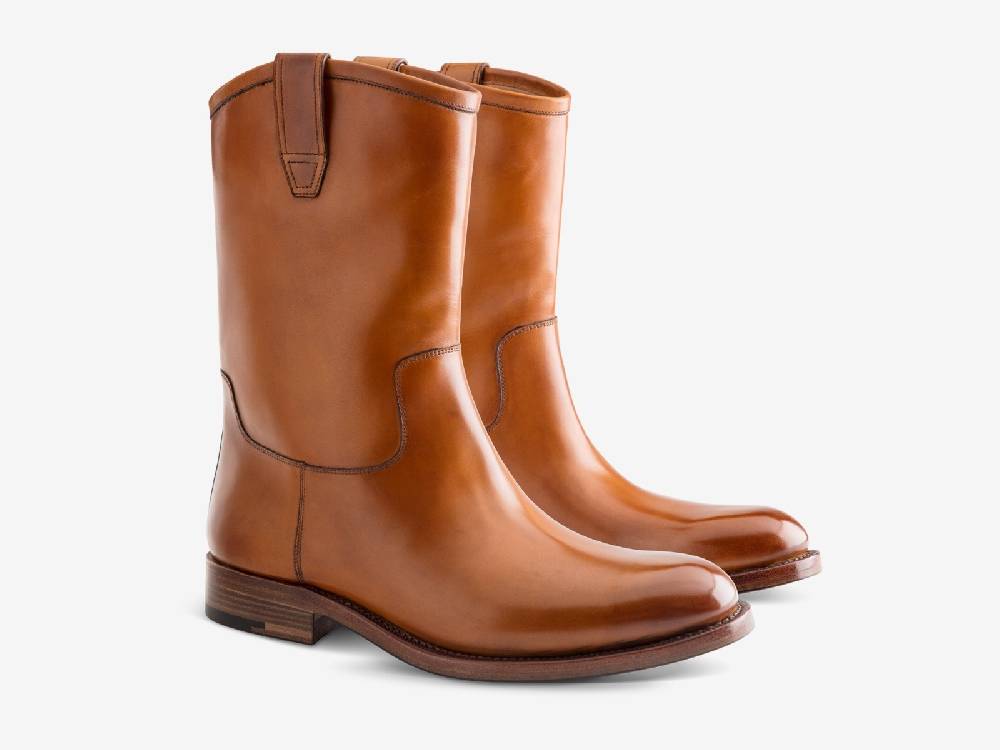 Paolo Sartori Art. 775 Boots in Antiqued Cognac Leather I Più Venduti