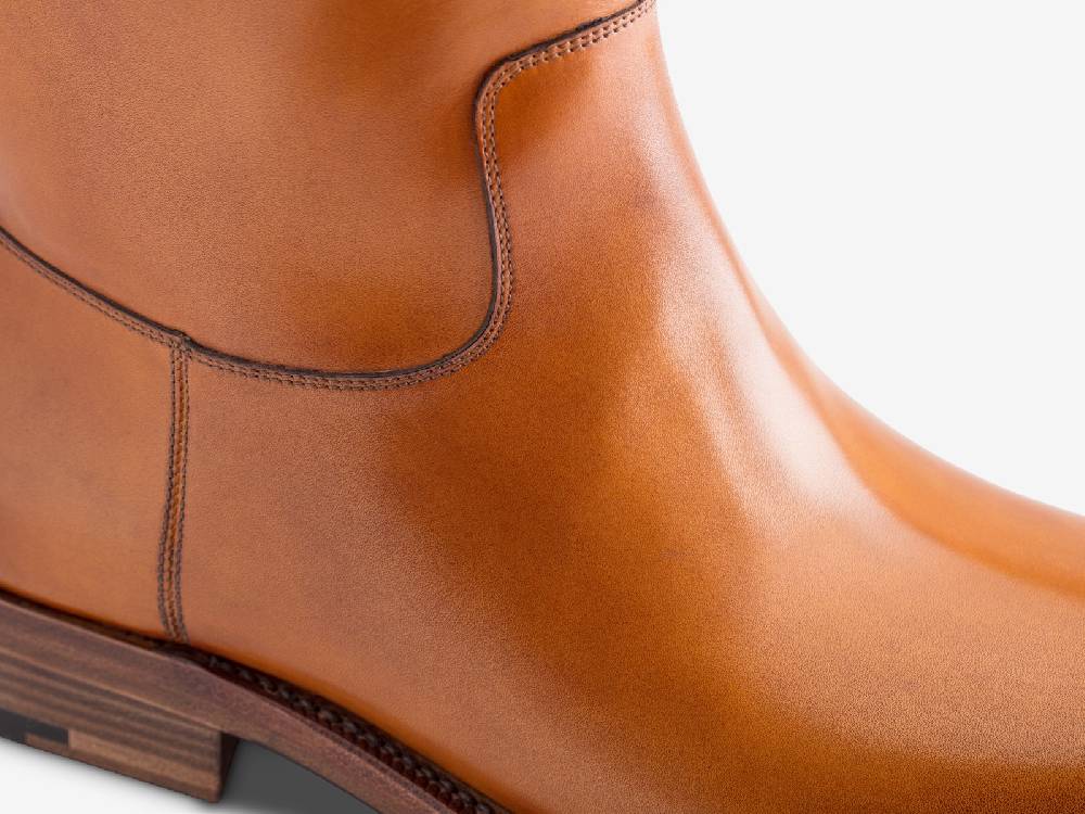 Paolo Sartori Art. 775 Boots in Antiqued Cognac Leather I Più Venduti