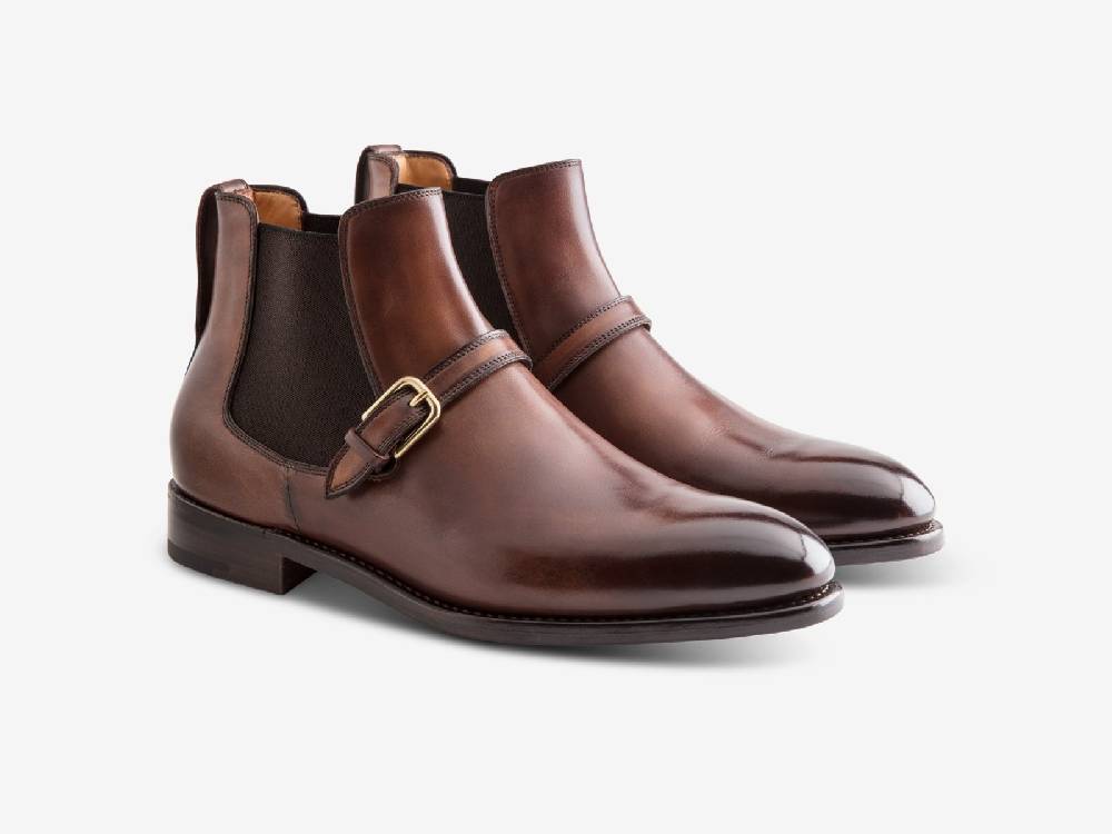 Paolo Sartori Art. 767 Chelsea Boot in Antiqued Montella Leather Nuova