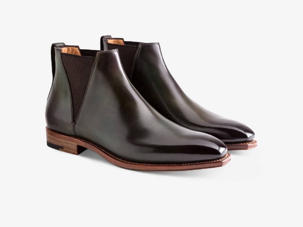 Paolo Sartori Art. 794 Beatles in Antiqued Olive Leather Moda