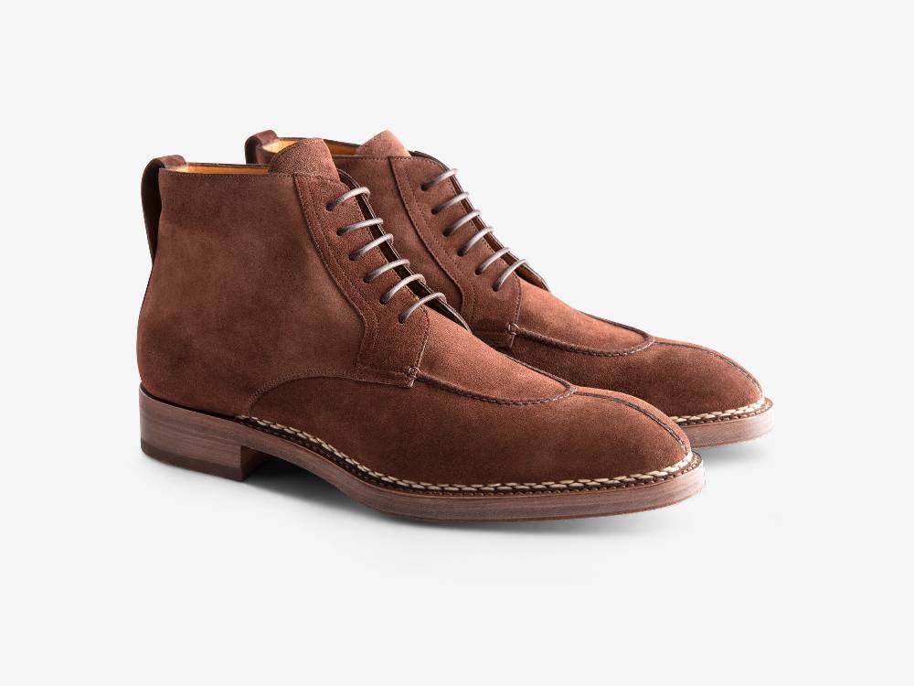 Paolo Sartori Art. 708 Boots in Camoscio Marrone 50% di sconto con spedizione gratuita