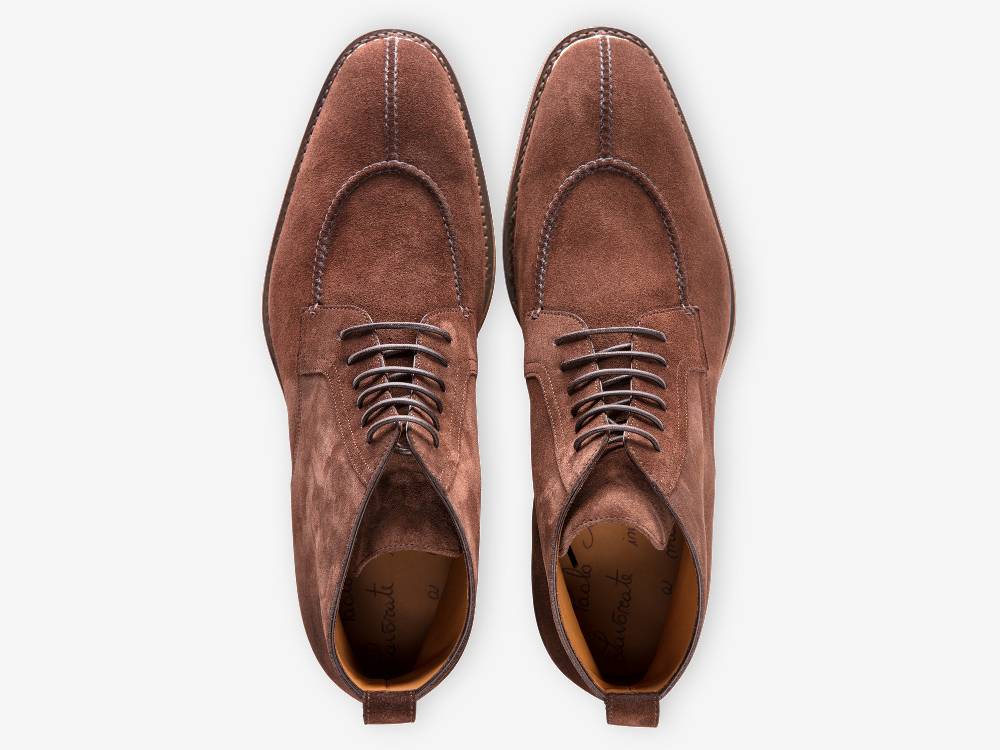 Paolo Sartori Art. 708 Boots in Camoscio Marrone 50% di sconto con spedizione gratuita