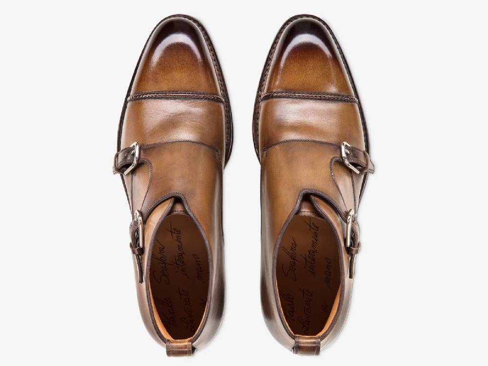 Paolo Sartori Art. 771 Boots Monkstrap in Antiqued Autunno Leather In Linea