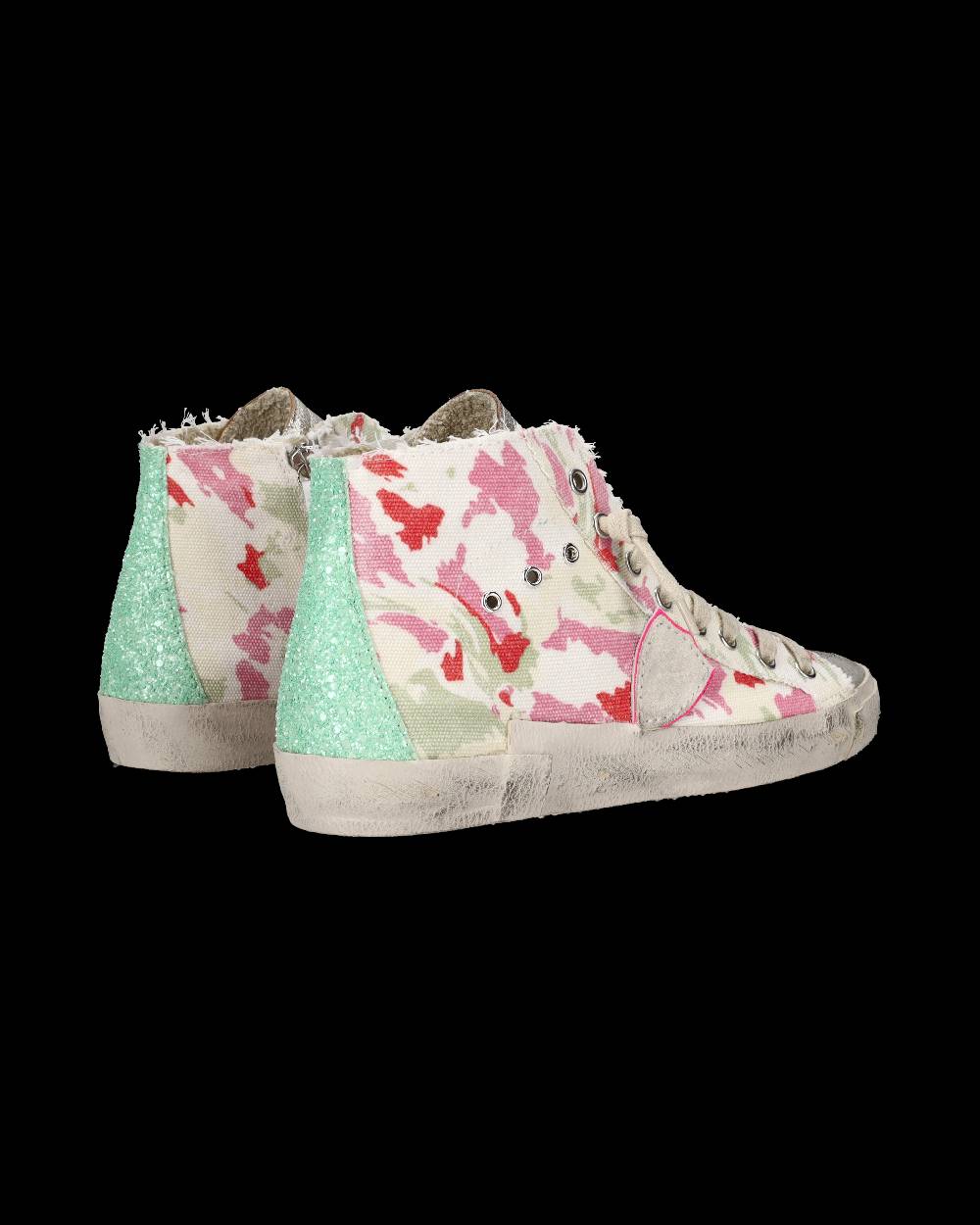 ﻿Philippe Model Sneaker alte Prsx High donna - verde e fucsia In Vendita