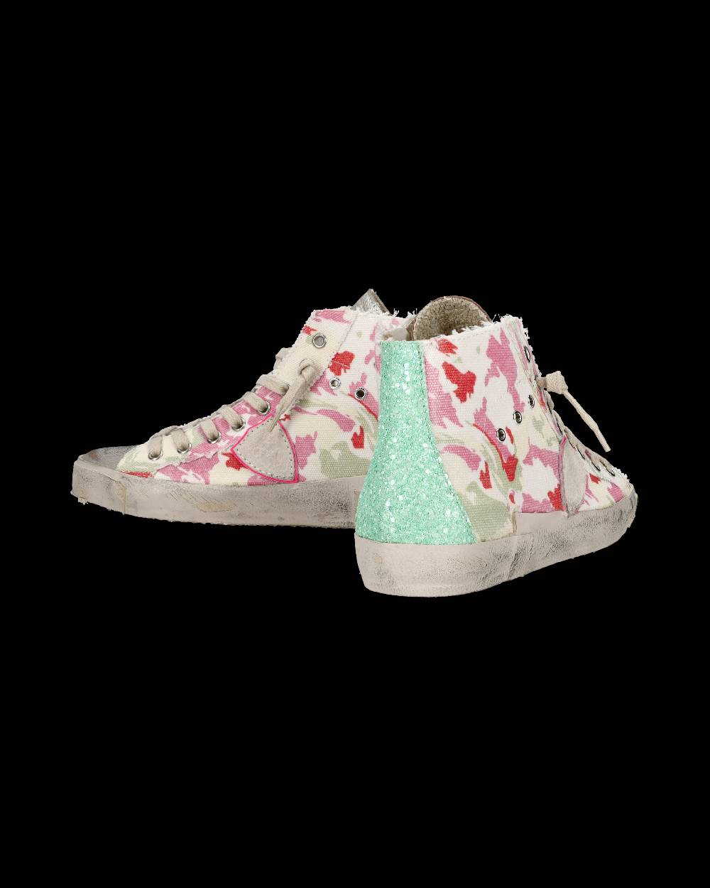 ﻿Philippe Model Sneaker alte Prsx High donna - verde e fucsia In Vendita
