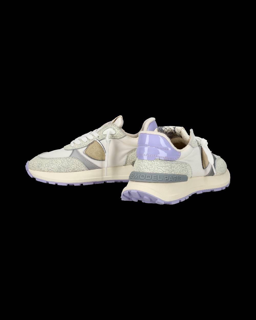 Philippe Model Sneaker sportive Antibes da donna in nylon e pelle - Bianco e viola Offerte