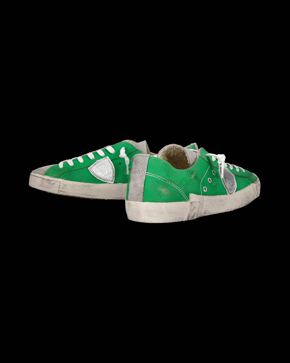 Philippe Model Sneaker basse Prsx uomo - verde e argento Vendita Calda