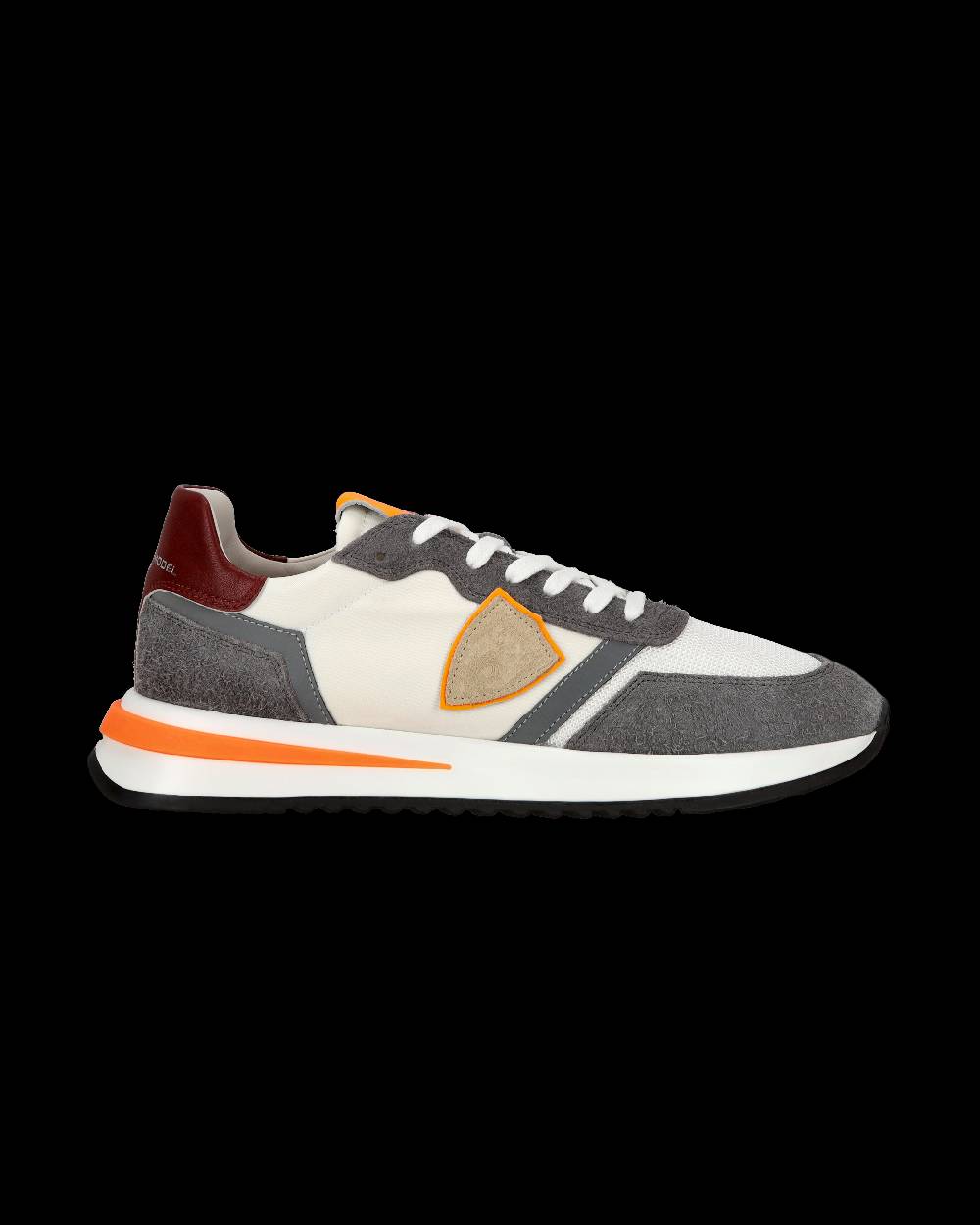 Philippe Model Sneaker casual Tropez 2.1 da uomo in nylon e pelle - Arancione e bianco Nuova
