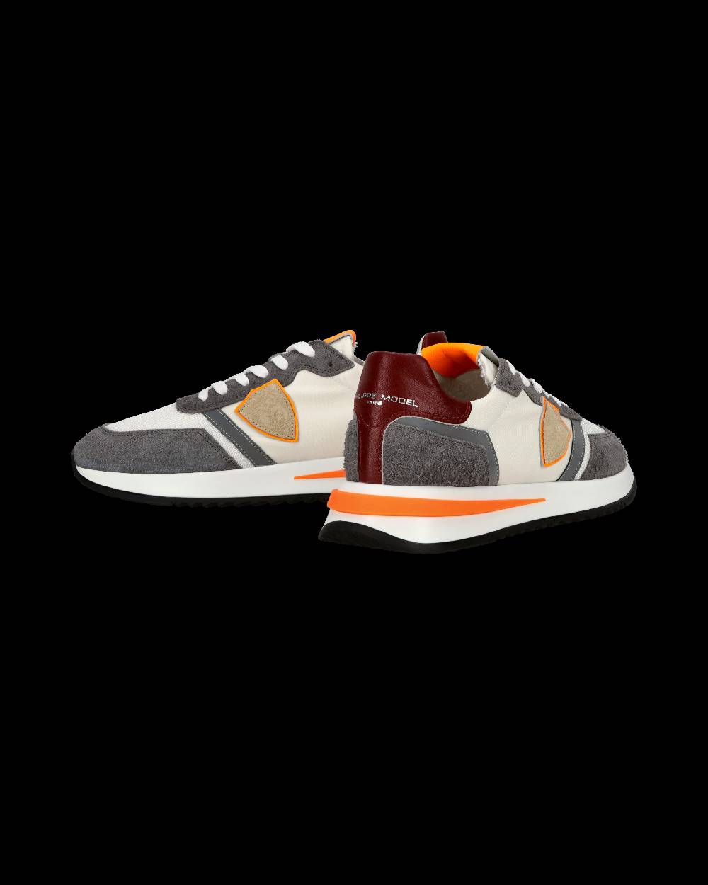 Philippe Model Sneaker casual Tropez 2.1 da uomo in nylon e pelle - Arancione e bianco Nuova