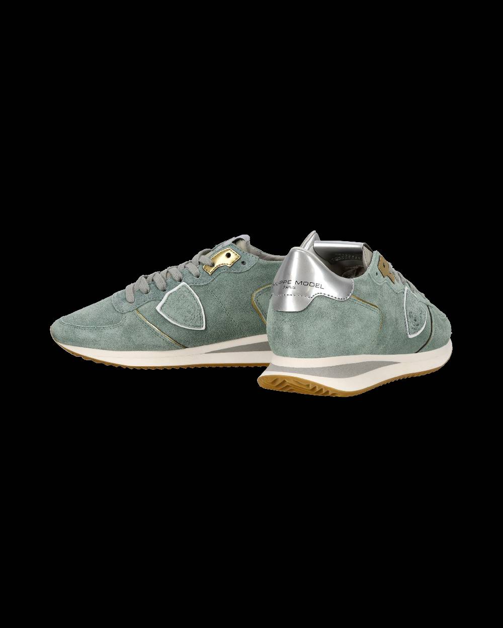 Philippe Model Sneaker casual Trpx da donna in pelle scamosciata - Turchese Moda