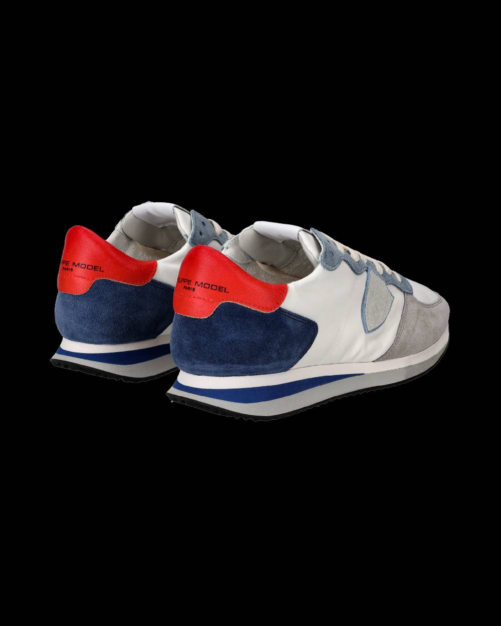 Philippe Model Sneakers Trpx da Uomo Bianche e Denim in Tessuto Tecnico In Linea