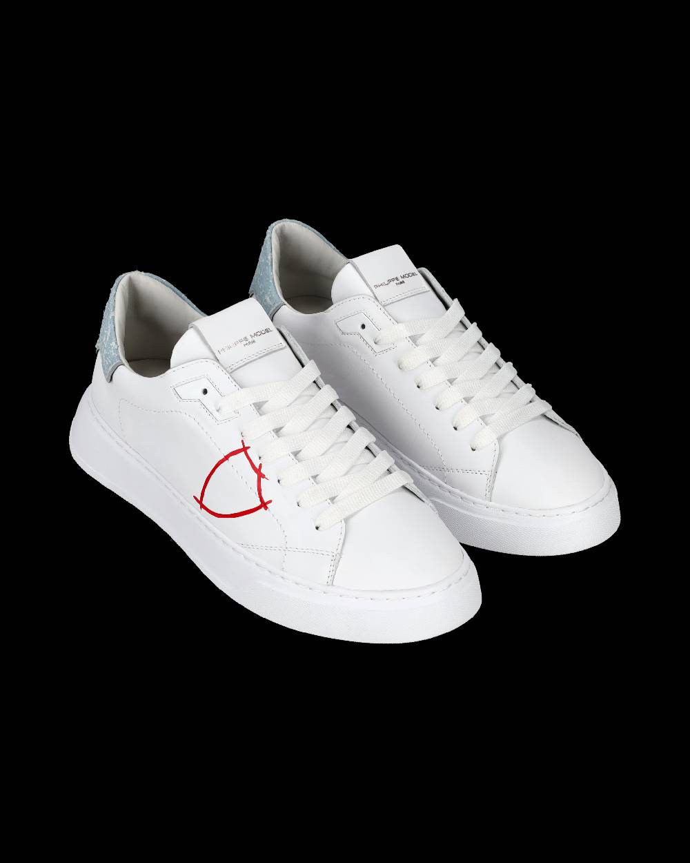 Philippe Model Sneaker bassa Temple uomo - bianco e rosso Promozione