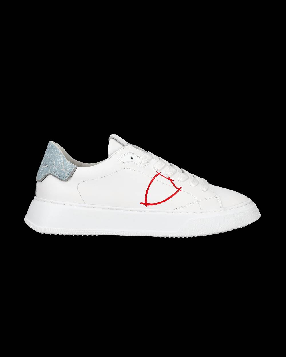 Philippe Model Sneaker bassa Temple uomo - bianco e rosso Promozione