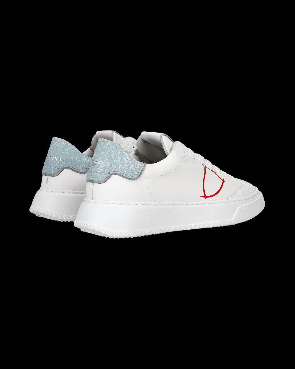 Philippe Model Sneaker bassa Temple uomo - bianco e rosso Promozione