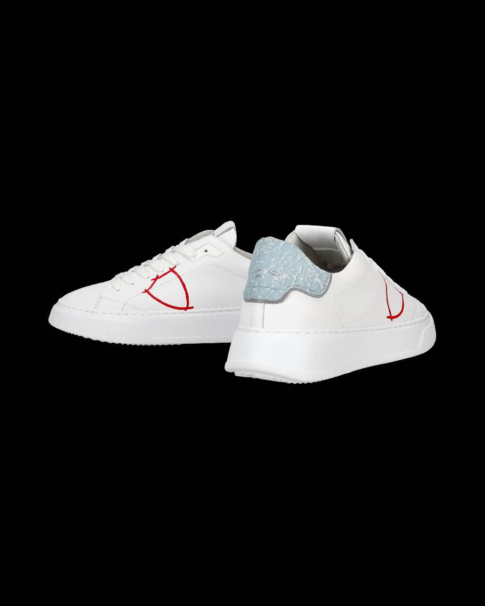 Philippe Model Sneaker bassa Temple uomo - bianco e rosso Promozione